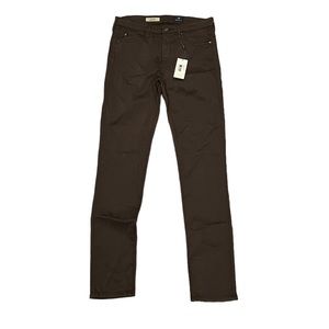 Adriano Goldschmied Womans Brown Mid Rise Cigarette Jeans